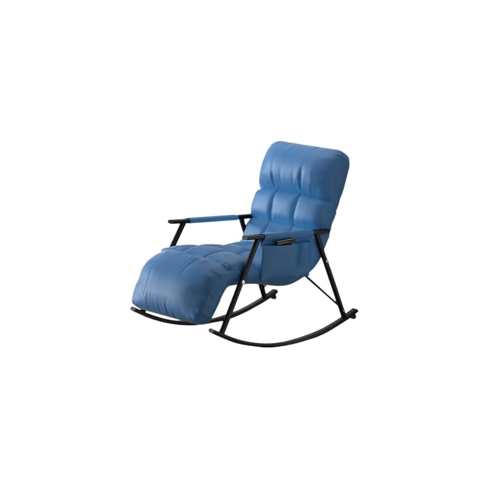 Modern Gray Rocking Chair, Reclining Armchair for Living Room & Bedroom, Soft Sleeper Lounge Chair, Comfortable Reading Chair, Stylish Furniture for Home Decor