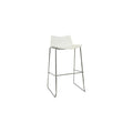 Modern Style Halfway up chair with chromed legs, White