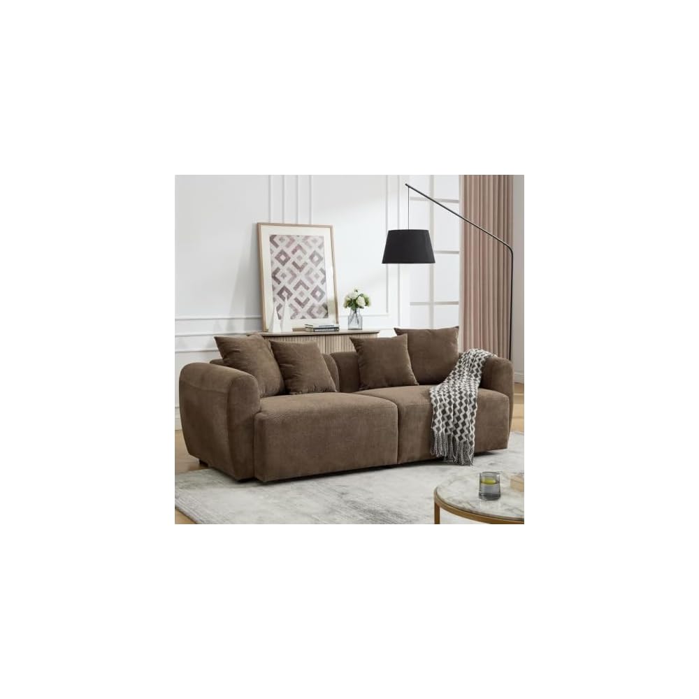 83'' Modern Oversized Sofa, Chenille Velvet Living Room Couch