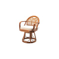 Otake Sangyo OT-407-1 Chair Swivel Rattan Rattan, Brown, 20.5 x 20.9 x 26.8 inches (52 x 53 x 68 cm), Rattan Chair High Type