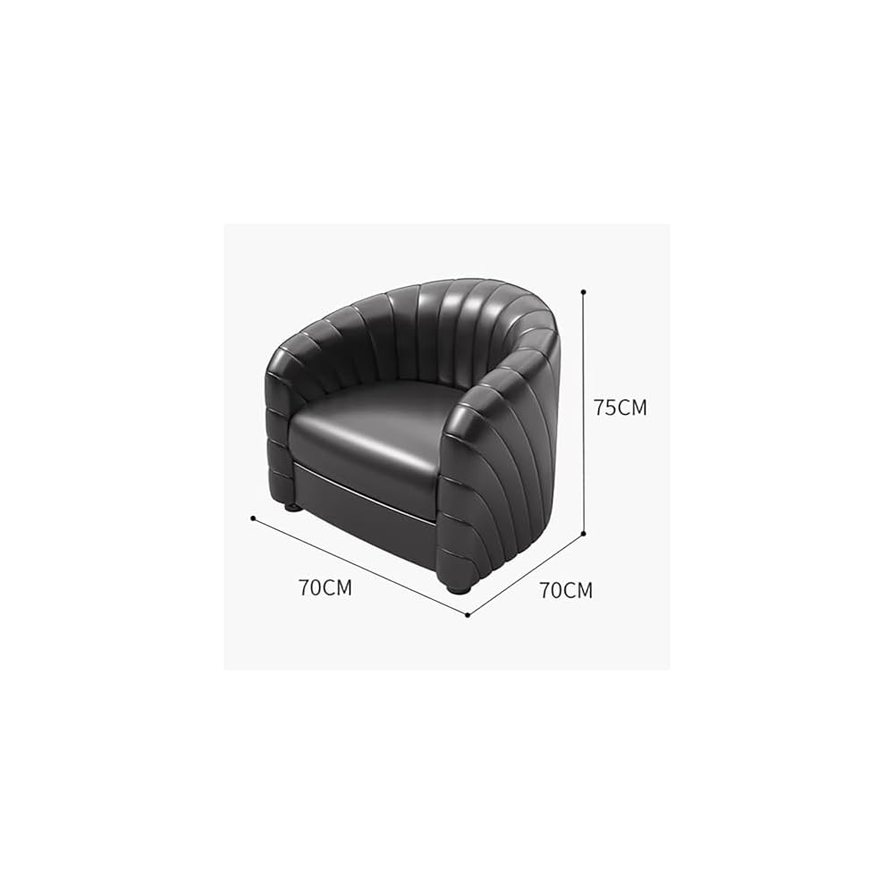 PU Lounge Chair Retro Luxury Industrial Pub Booth Furniture Ingle Lounge Armchair American Styleupholstered Single Cigar Sofa for Cafe Bistro Restaurant Nightclub Wine Bar Coffee Shop Music Bar