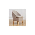 Accent Upholstered Club Cute Dirty Pink Tub Chairs with Barrel Style, Comfortable Round Side Sofa Chair Sitting Sofa Chair for Living Room Bedroom Small Spaces