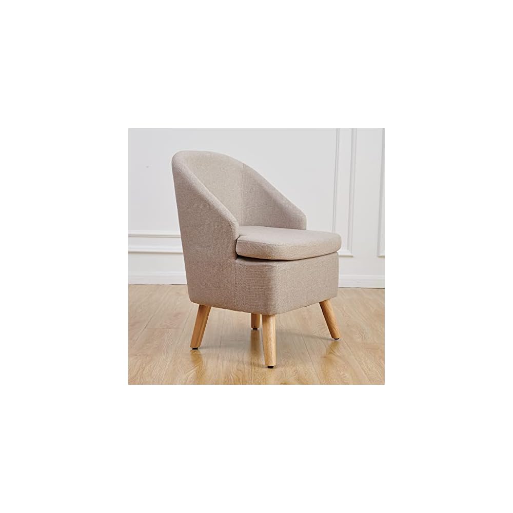 Accent Upholstered Club Cute Dirty Pink Tub Chairs with Barrel Style, Comfortable Round Side Sofa Chair Sitting Sofa Chair for Living Room Bedroom Small Spaces