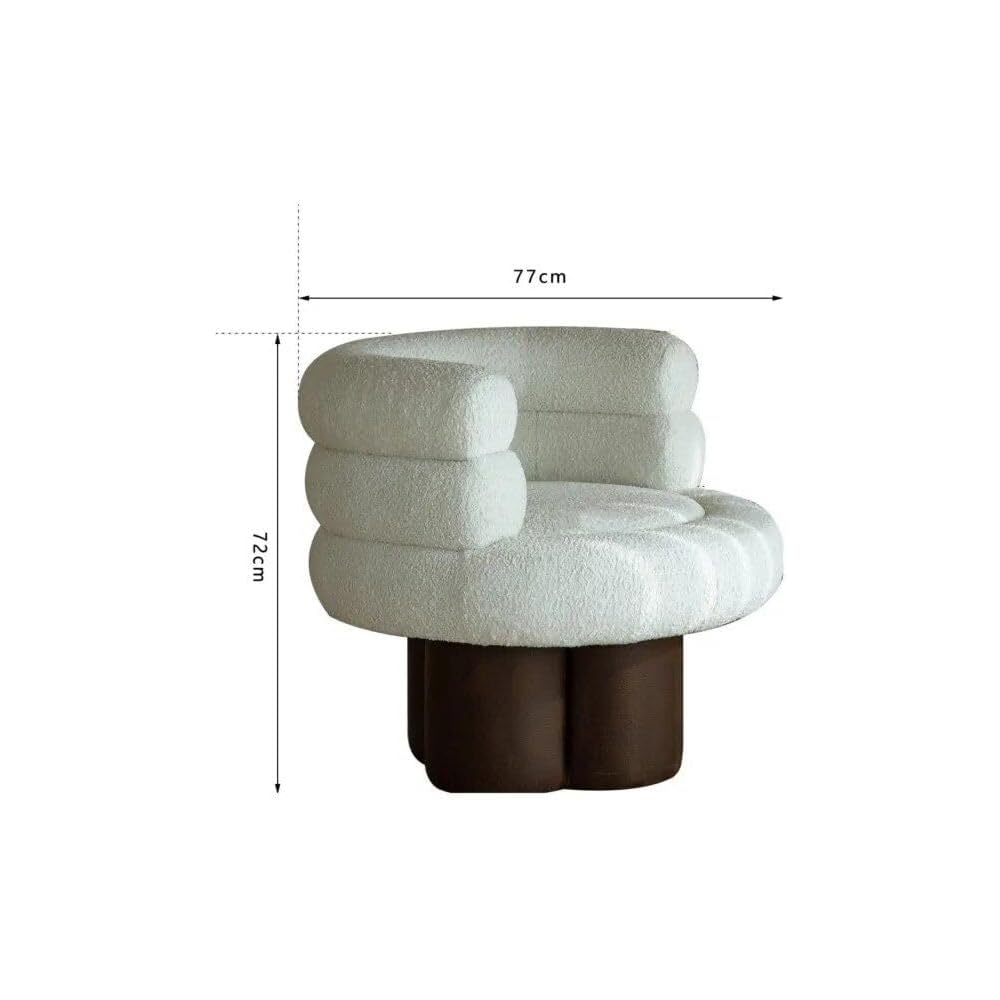 Scandinavian Modern Velvet Single Sofa Chair