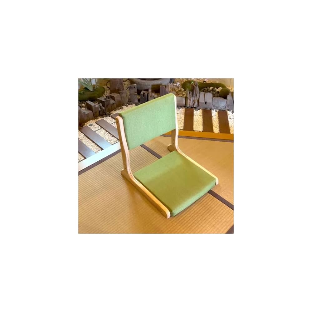 Dormitory Legless Chair Floor Chair Wooden Foldable Fabric Cushion Back Support Lazy Tatami 45X51X46CM(Size:45X51X46CM,Color:B)