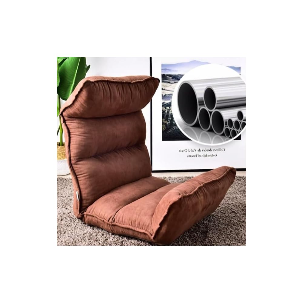 LSLYTQ Floor Chair, Floor Sofa Chair Gaming Chair with 14 Adjustable Position, Padded Back Support Floor Cushioned Seat, Folding Lazy Chair Small Sofa for Meditation, Reading, Resting Meditation