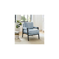 Kelly Mid-Century Modern Chenille Upholstered Accent Armchair, White