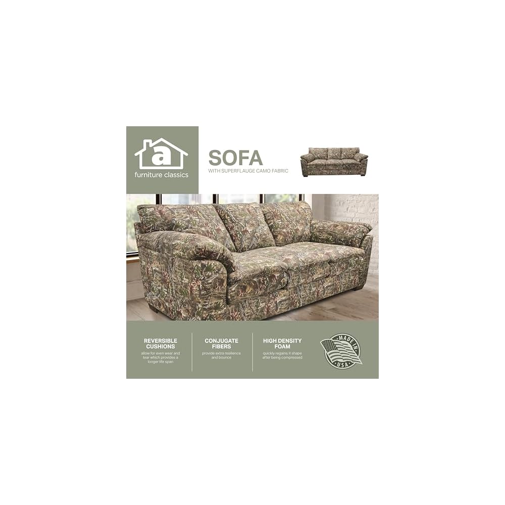 Model 8-010-A452V3 Sofa in Superflauge Camo Fabric