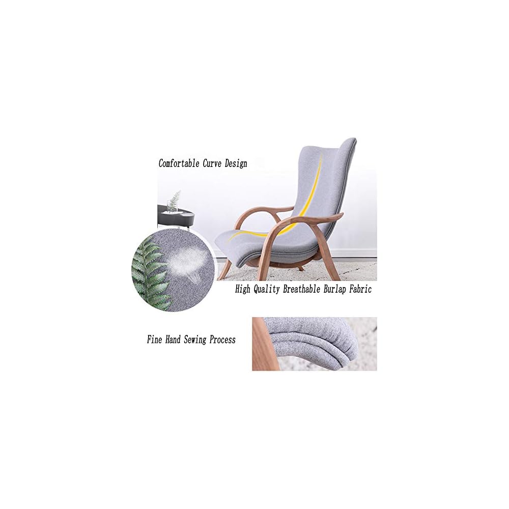 Renovation House s Recliner Wood Single Sofa Chair Furniture Lounge Chair Solid Wood Chair Foot Living Room Bedroom Chair