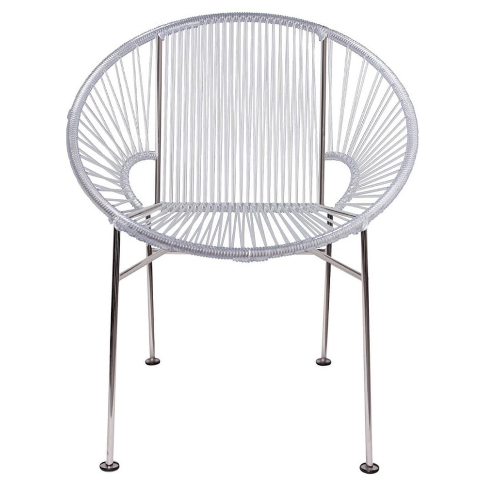 Concha Chair – Clear Weave on Chrome Frame