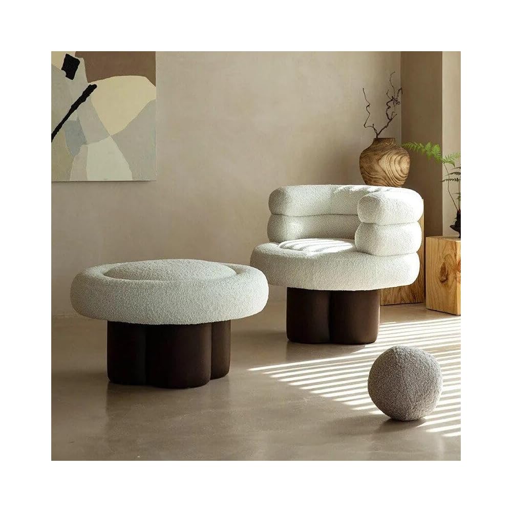 Scandinavian Modern Velvet Single Sofa Chair