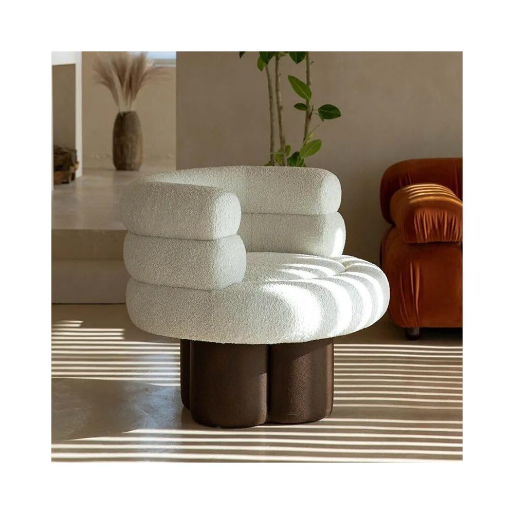 Scandinavian Modern Velvet Single Sofa Chair