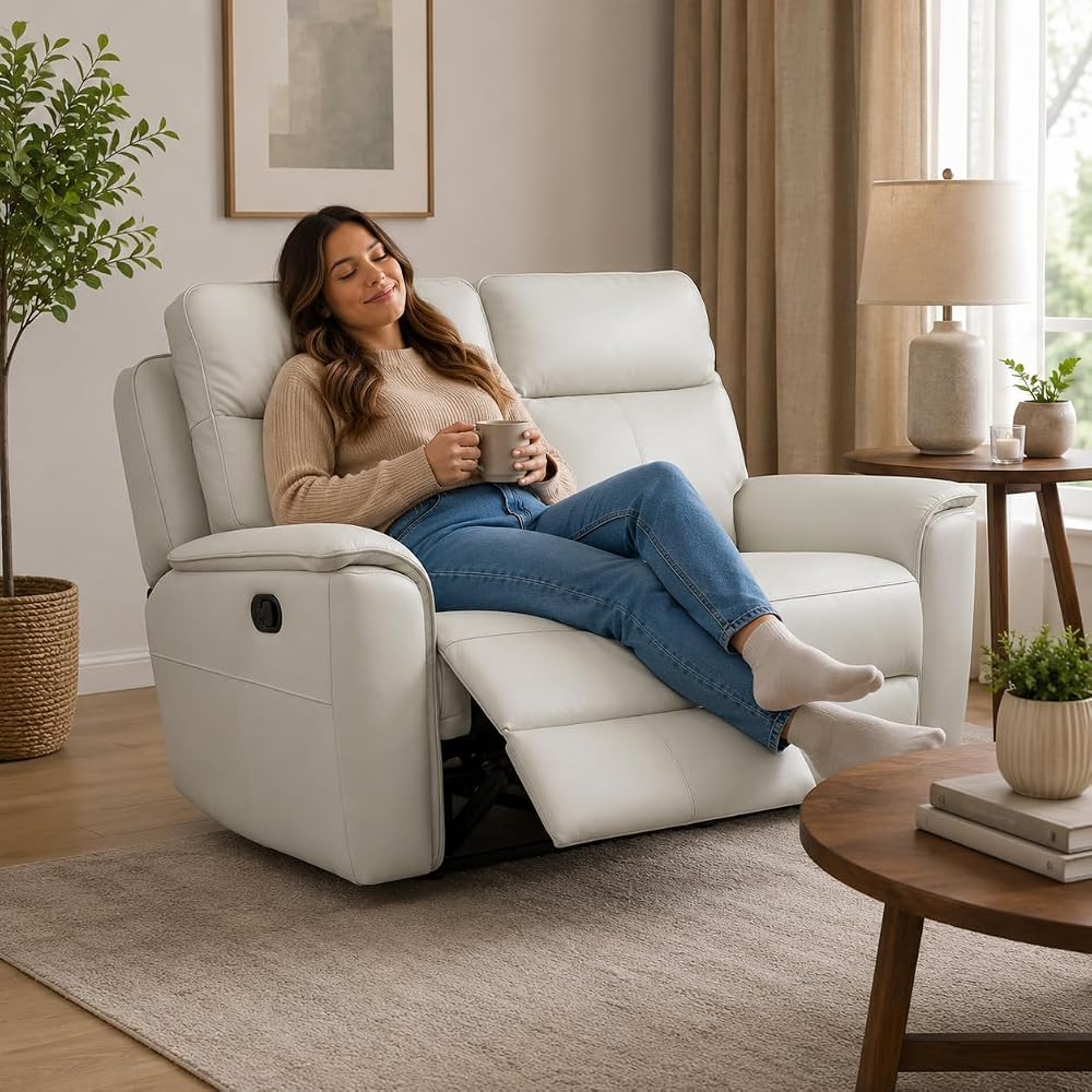 Aurex Leather 2 Seater Loveseat Living Room Furniture Set