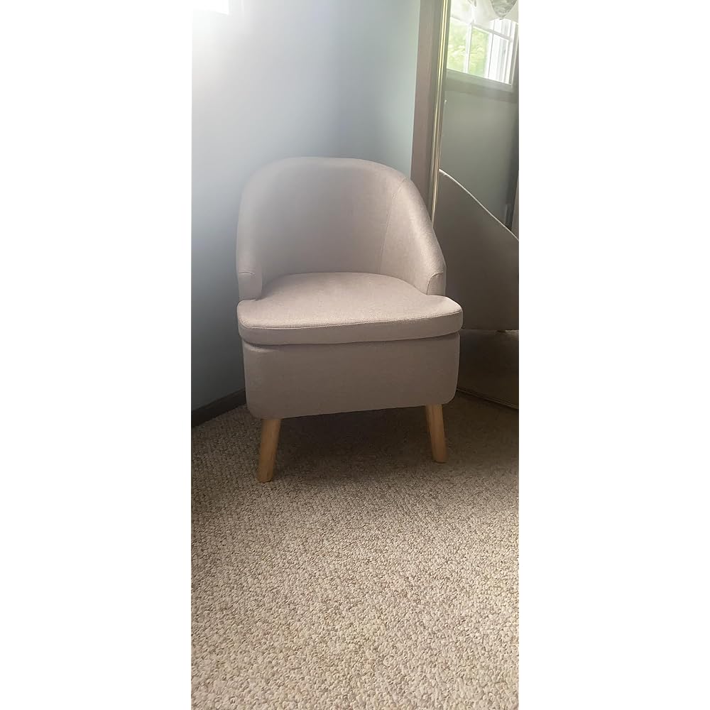 Accent Upholstered Club Cute Dirty Pink Tub Chairs with Barrel Style, Comfortable Round Side Sofa Chair Sitting Sofa Chair for Living Room Bedroom Small Spaces